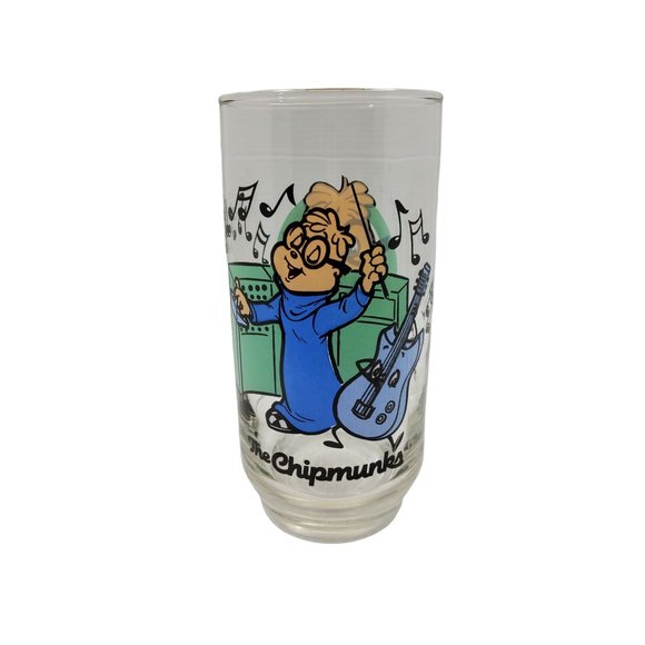 vintage 1985 bagdasarian alvin and the chipmonks simon drinking glass - Picture 2 of 3